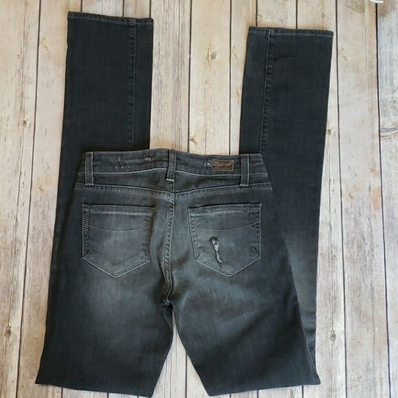 Paige Jeans Gray distressed straight leg Skyline size 25 - Picture 8 of 8